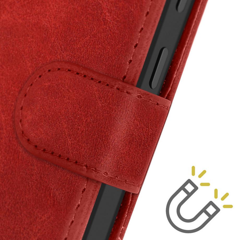 Avizar  Klapphülle Samsung Galaxy A55 Dunkelrot 