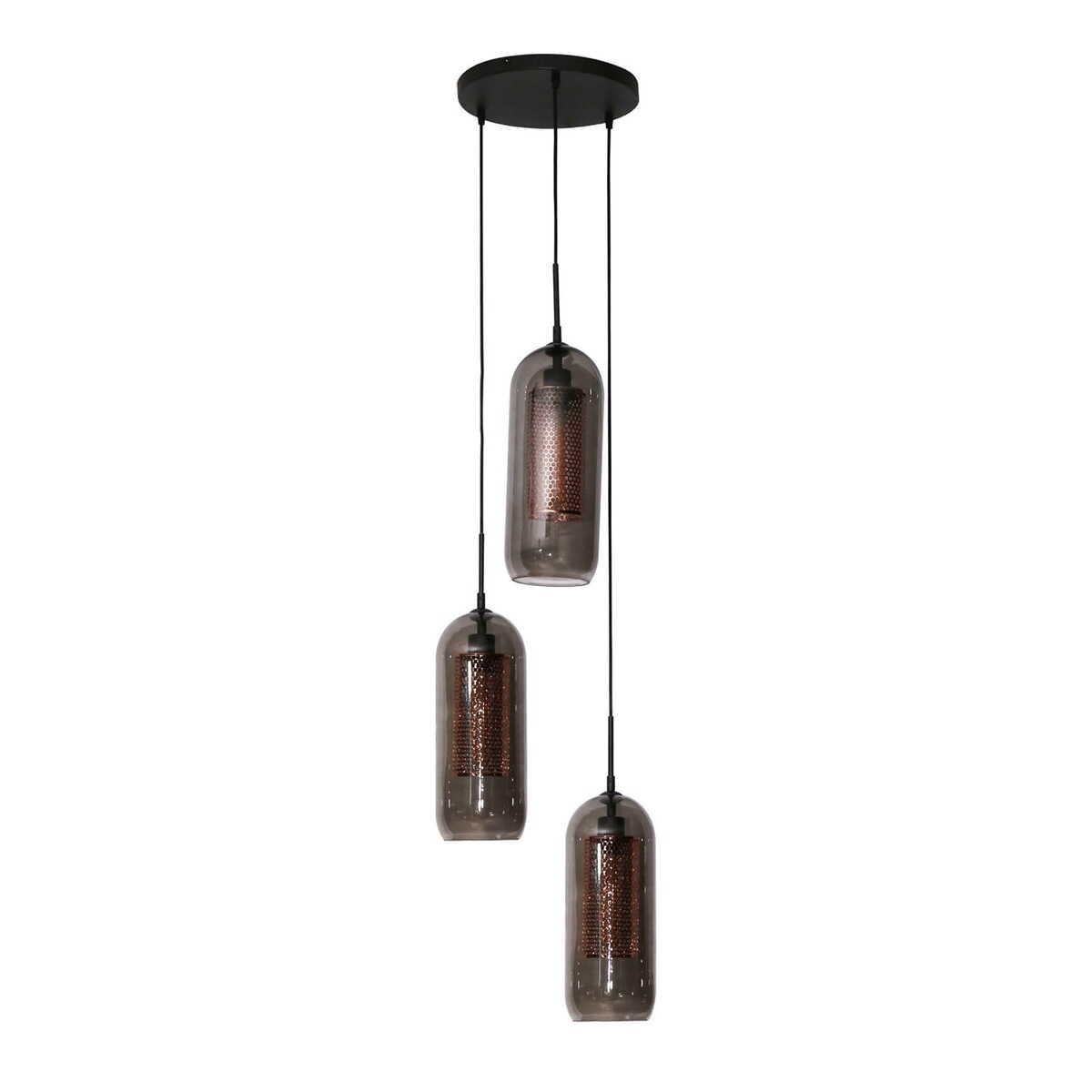 mutoni Suspension Tiered Smoke Glass 3L  