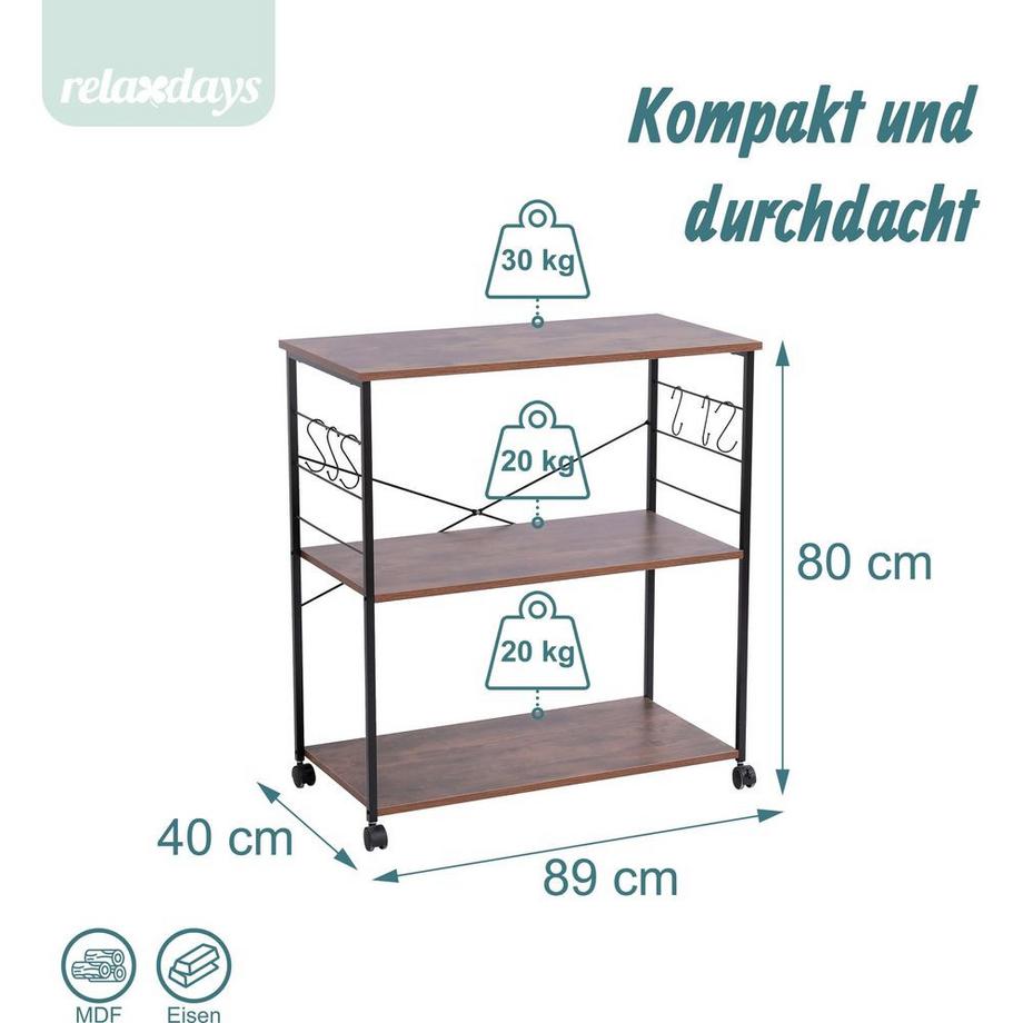 relaxdays Küchenwagen  