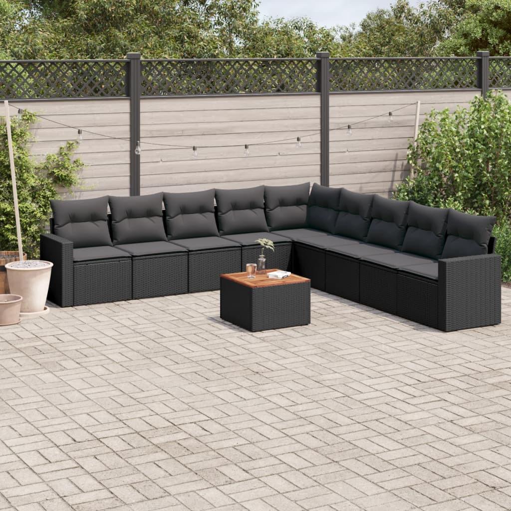 VidaXL set divano da giardino Polirattan  