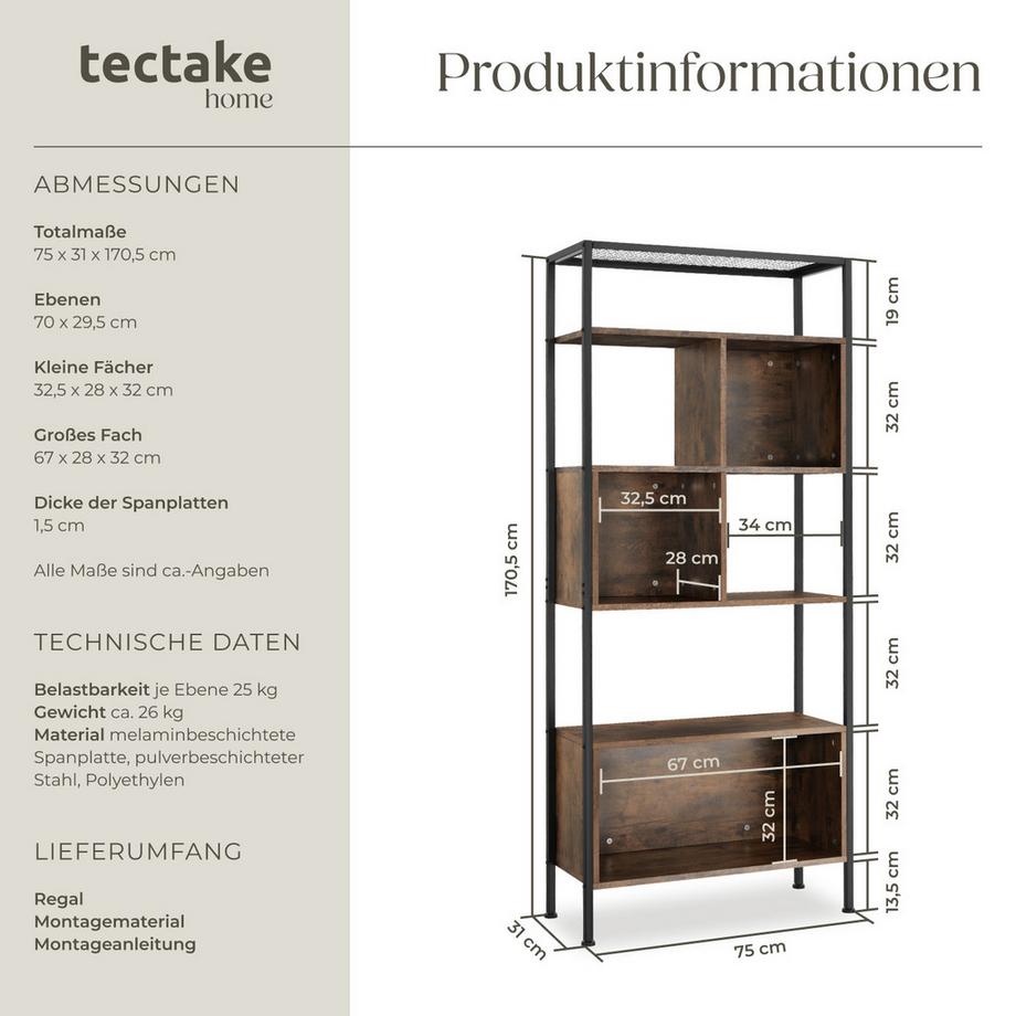 Tectake Etagère Hastings  