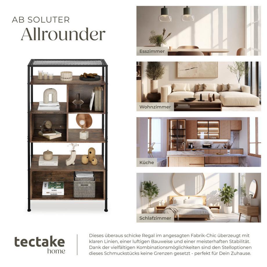 Tectake Scaffale Hastings stile industriale  