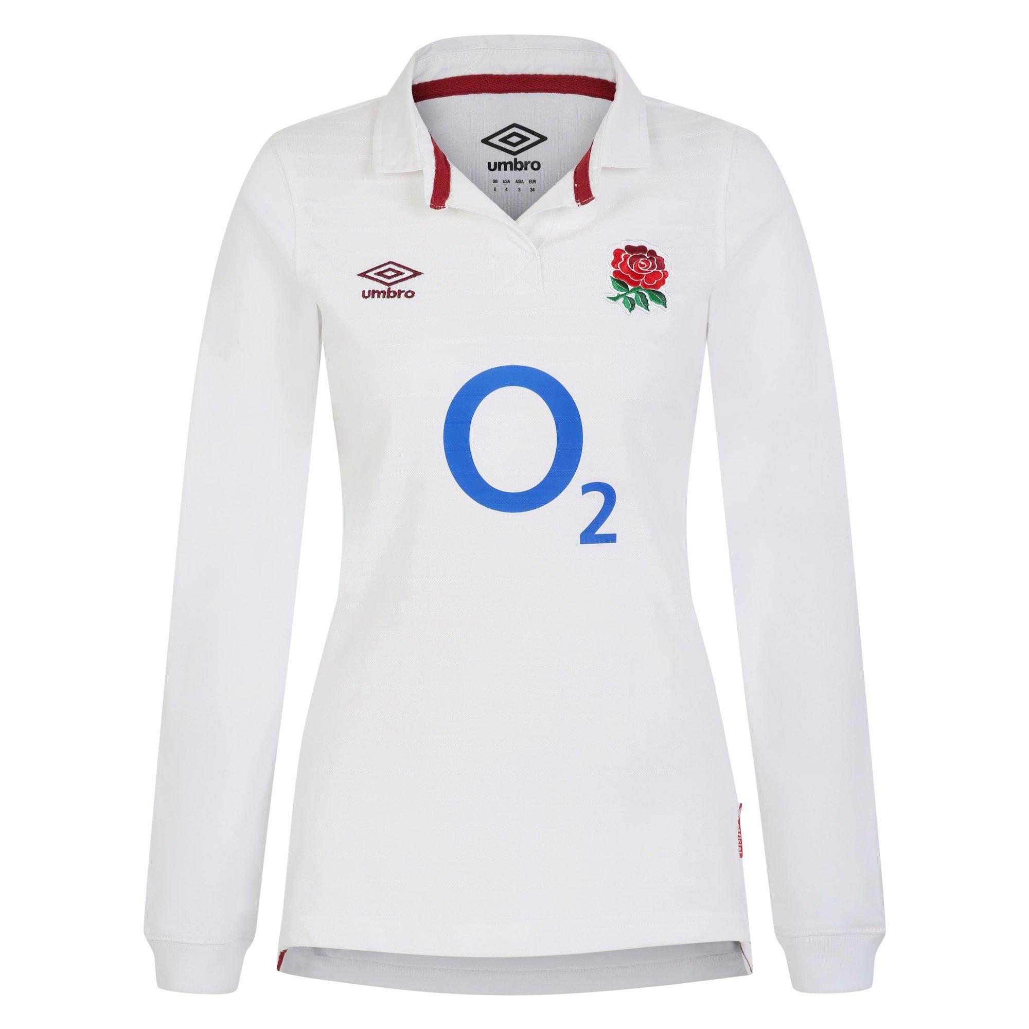 Image of Heimtrikot 2324, England Rugby, Langärmlig Damen Weiss 38