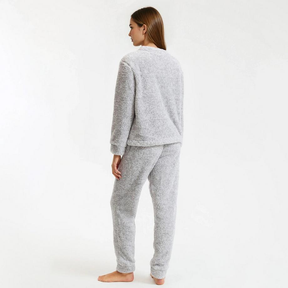 SO'HOME Sherpa Fleece Pyjama Eisbär Motiv  