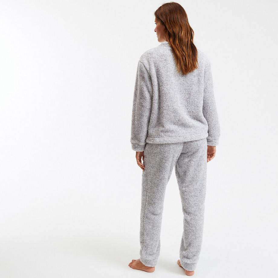 SO'HOME Sherpa Fleece Pyjama Eisbär Motiv  