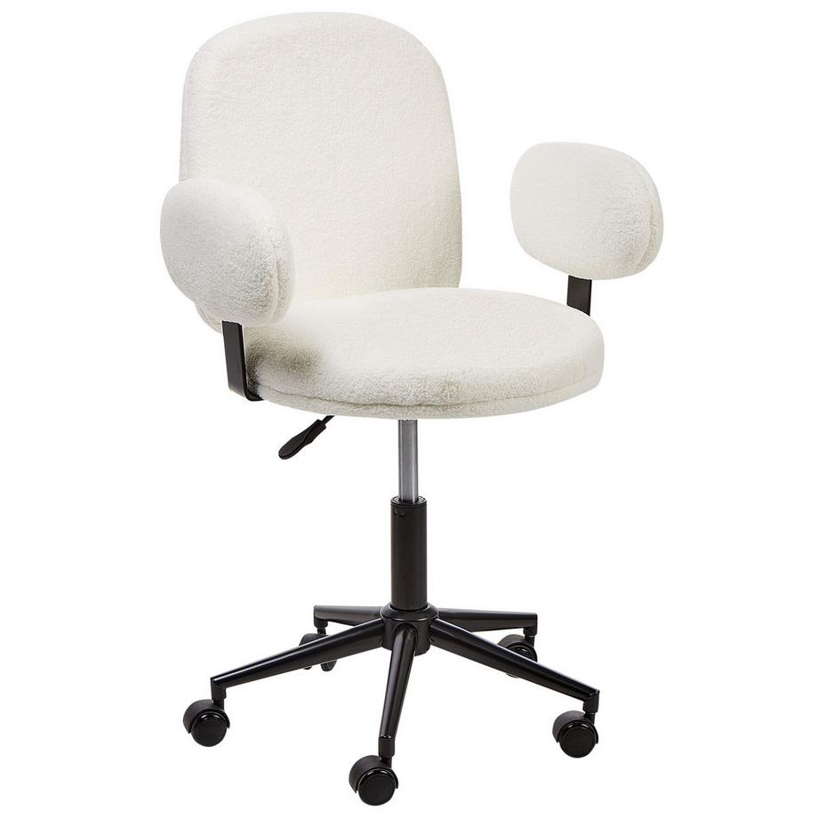 Beliani Schreibtischstuhl aus Bouclé Retro MORAGA  