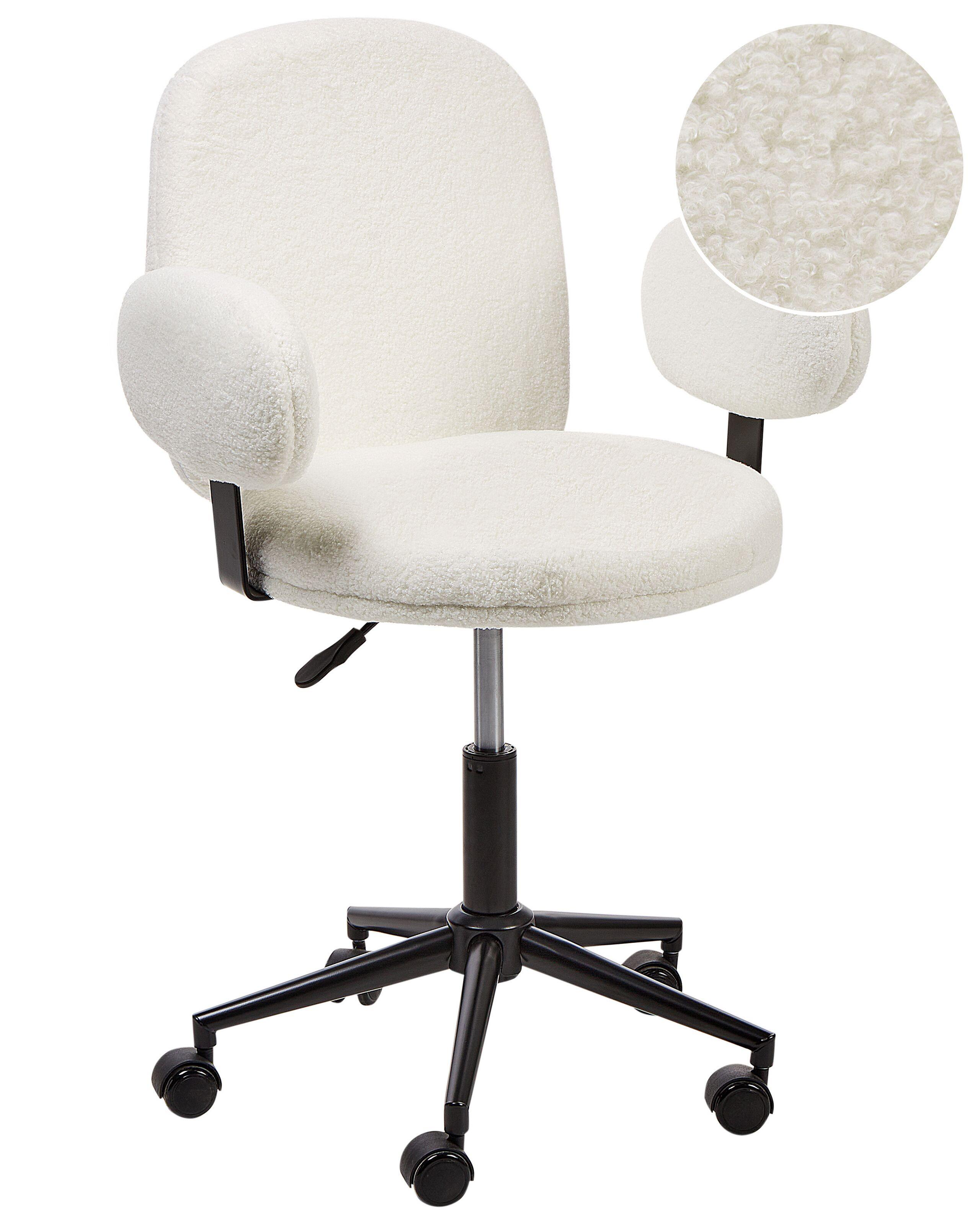 Beliani Chaise de bureau en Bouclé Moderne MORAGA  