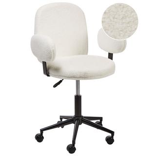 Beliani Chaise de bureau en Bouclé Rétro MORAGA  