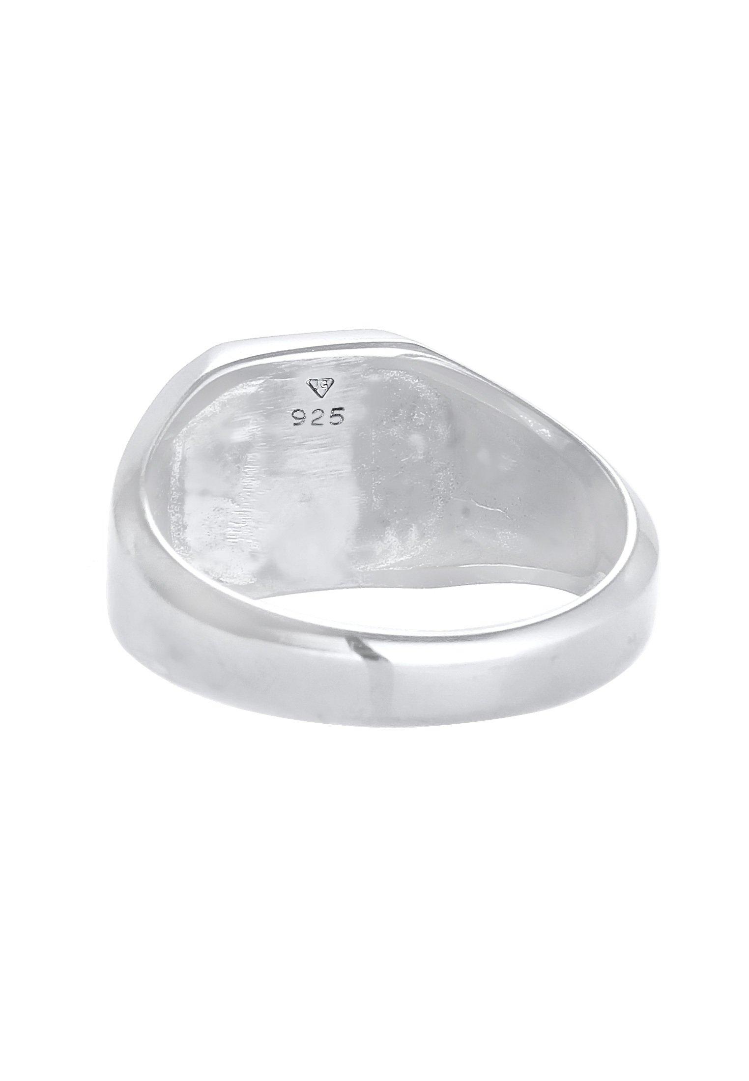 Kuzzoi  Ring  Siegelring Emaille Schwarz Basic 