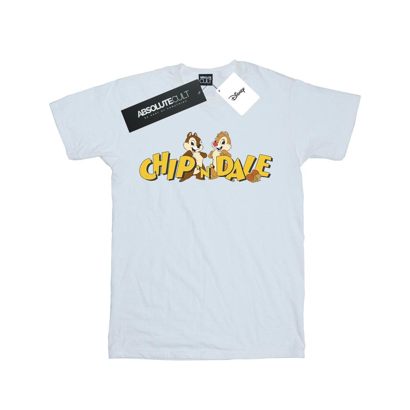 Image of Chip And Dale Character Logo Tshirt Unisex Weiss 116