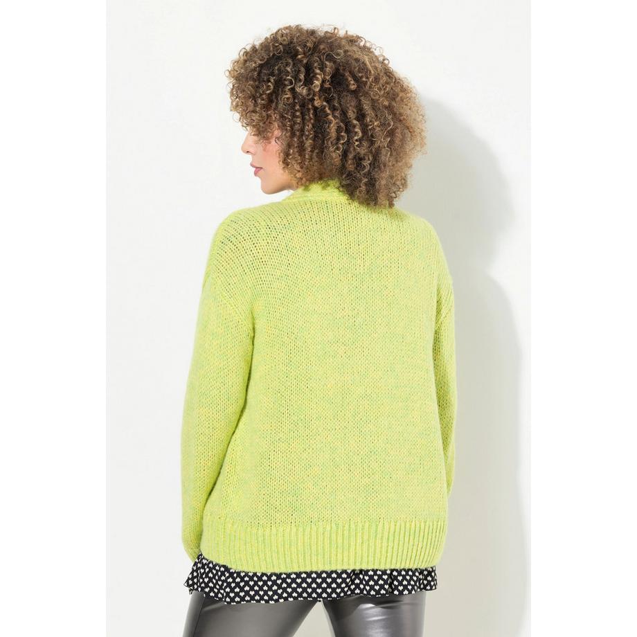 Ulla Popken Cardigan Corto Aperto Oversize con Lana  