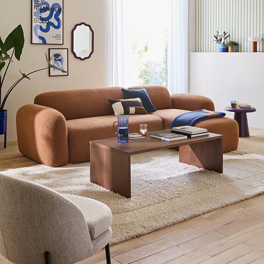 La Redoute Intérieurs Canapé angle réversible bouclette épaisse  