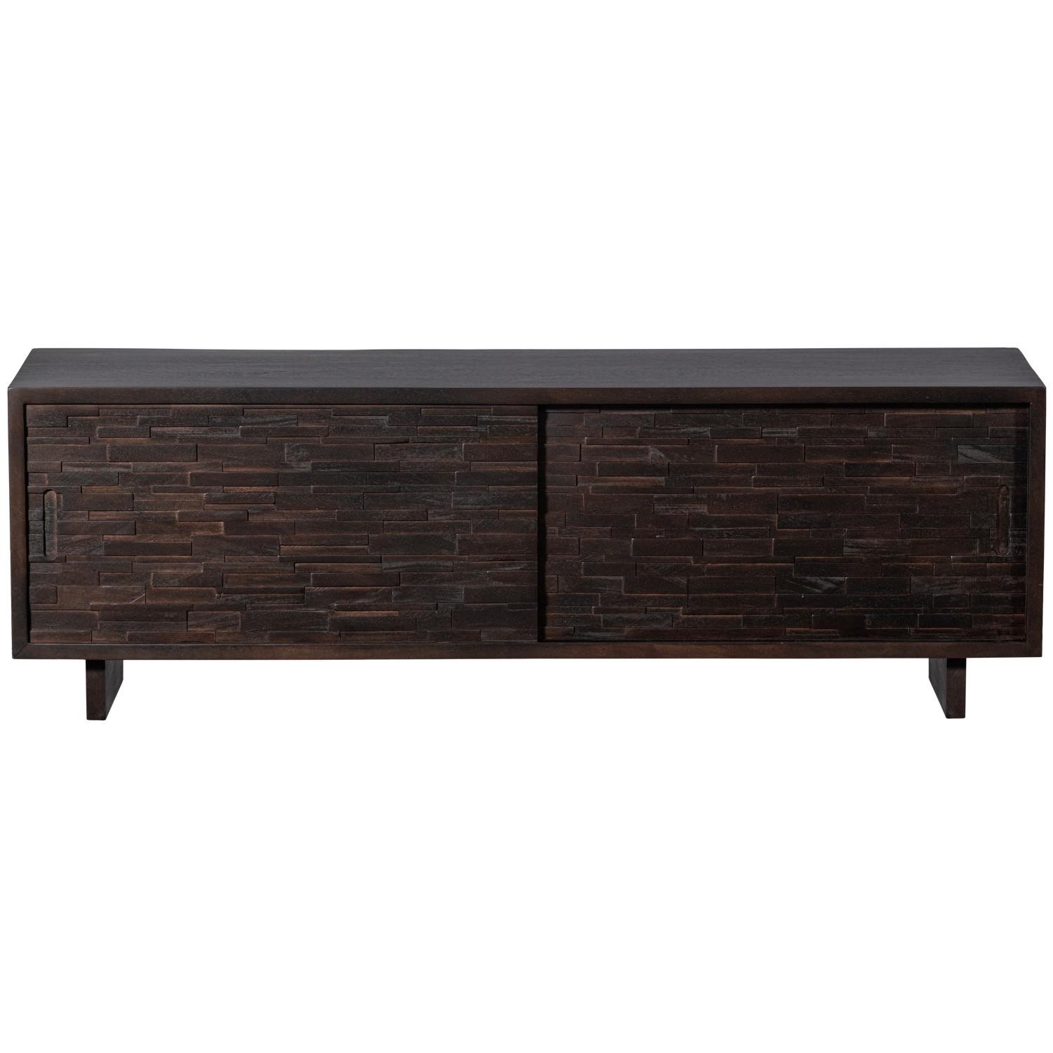 mutoni Credenza TV Til legno di mango marrone scuro 150  