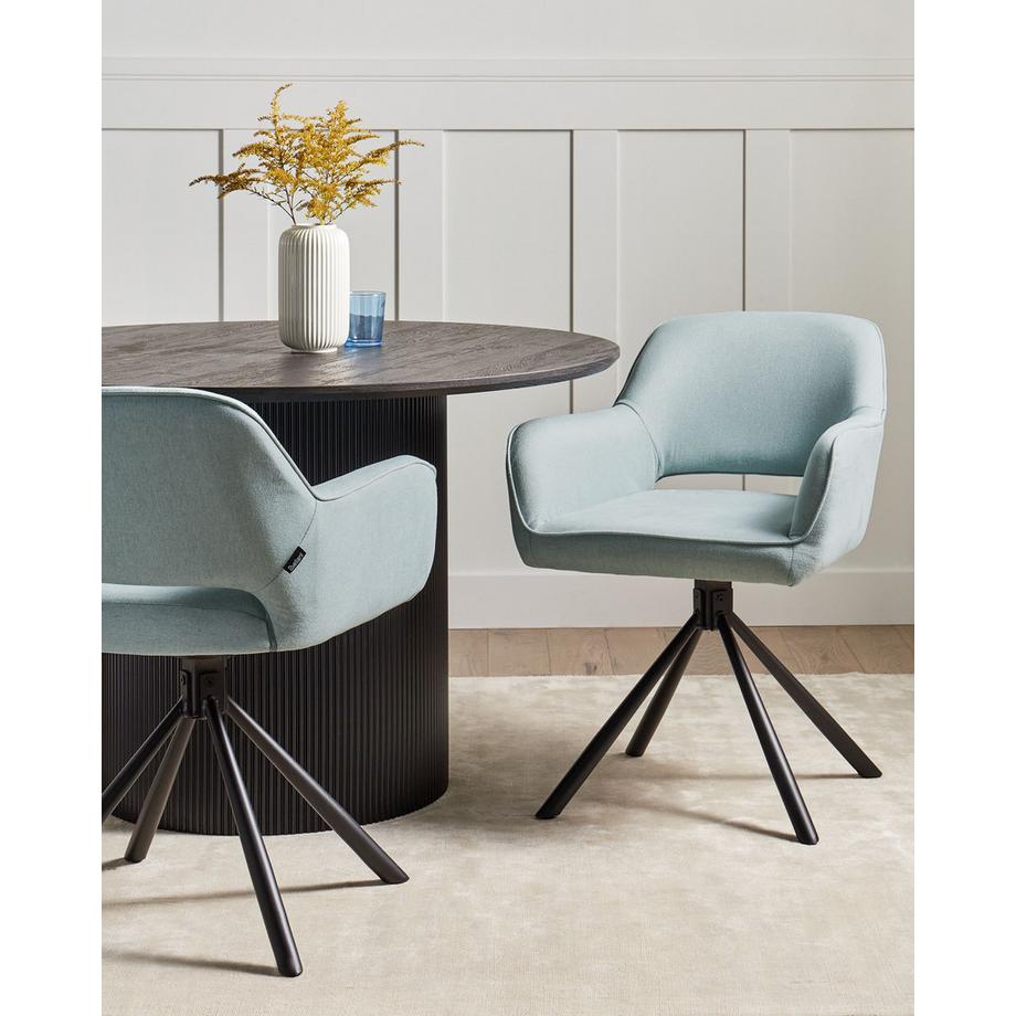 Beliani Set di 2 sedie da pranzo en Tessuto Retrò LOURES  