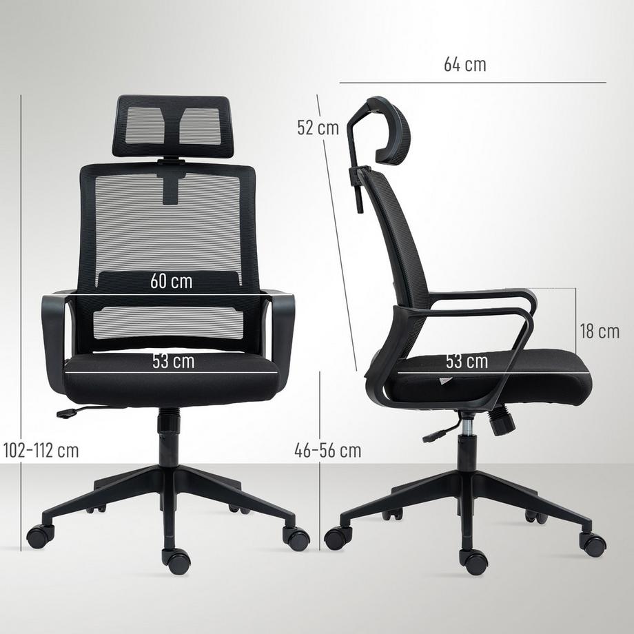 HOMCOM Chaise de bureau  