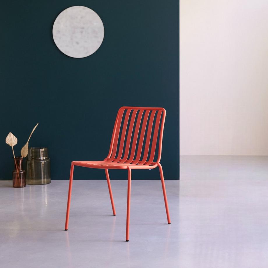 Tikamoon Chaise en métal orange Gaby  