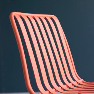 Tikamoon Chaise en métal orange Gaby  