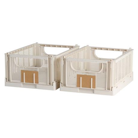 SCHOU Boîte de rangement DELUXE pliable, plastique recyclé, L pack de 2  