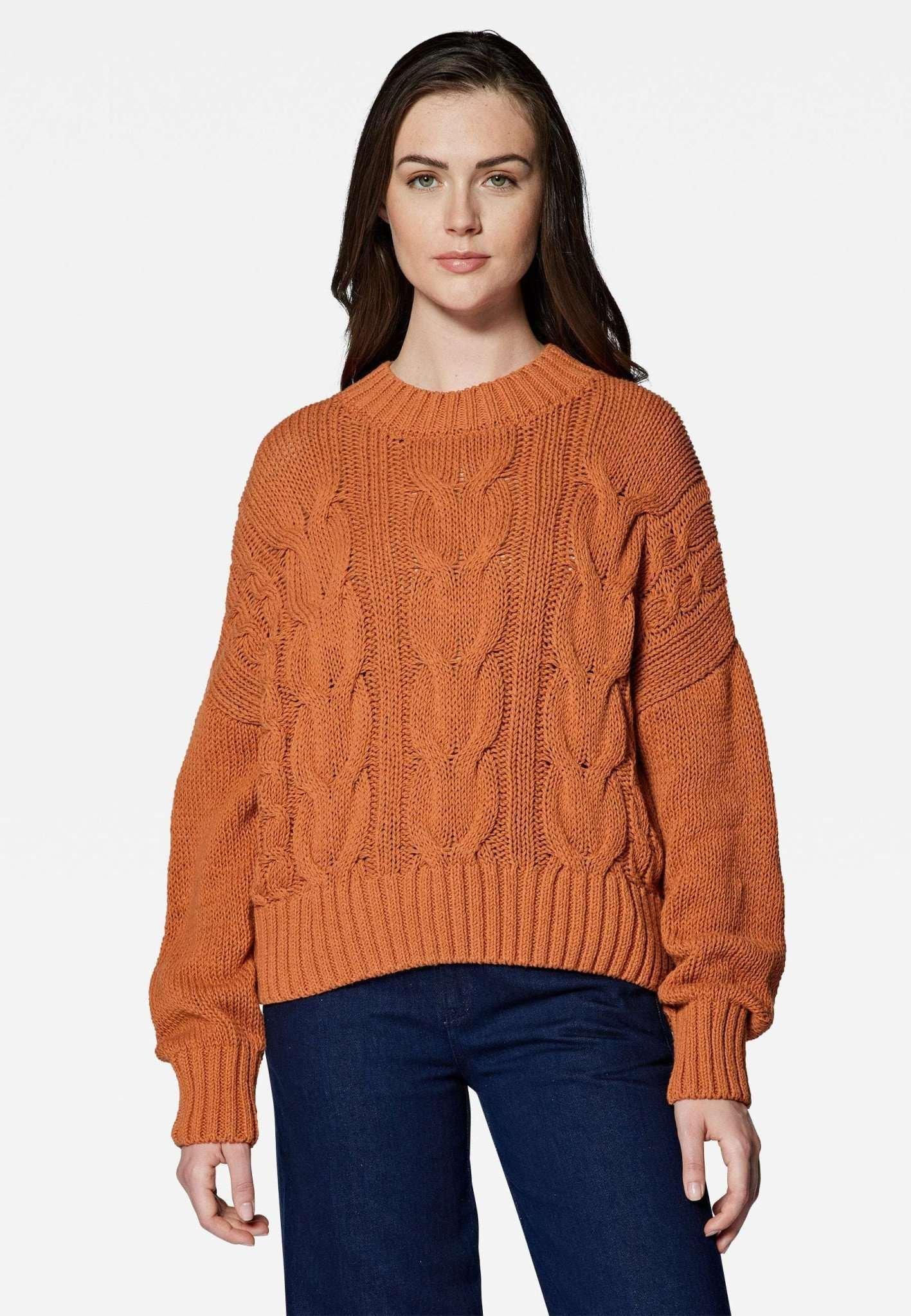 Image of Pullover Crew Neck Sweater Damen Orange M