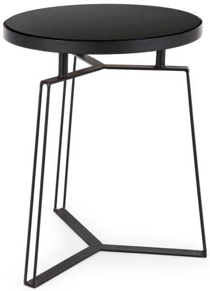 mutoni Table d'appoint Zaira Noir 50x50  