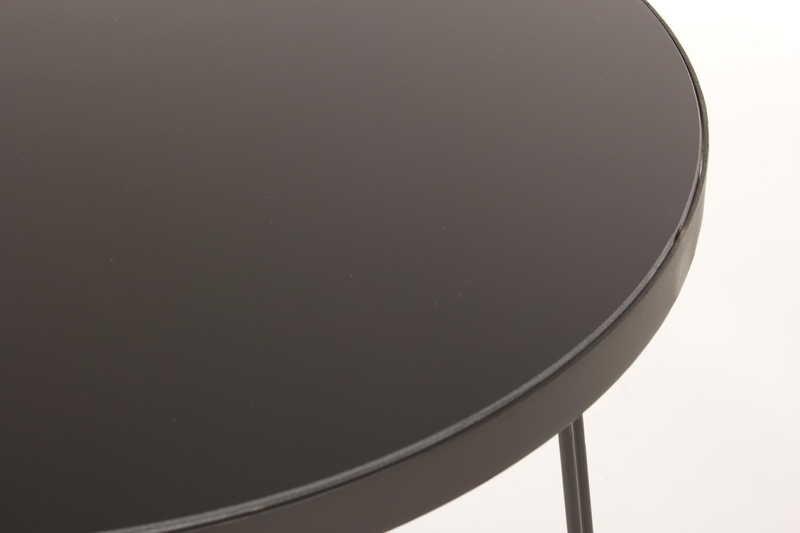 mutoni Table d'appoint Zaira Noir 50x50  