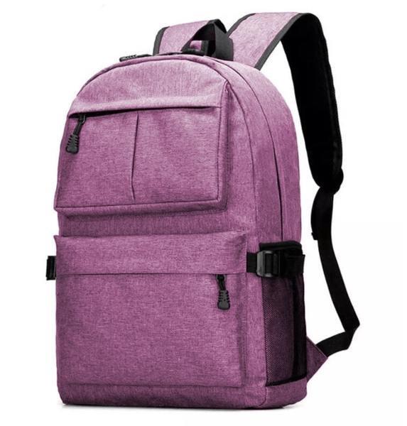 Image of Strapazierfähiger Großer Rucksack Mit Usb-anschluss Damen Violett ONE SIZE