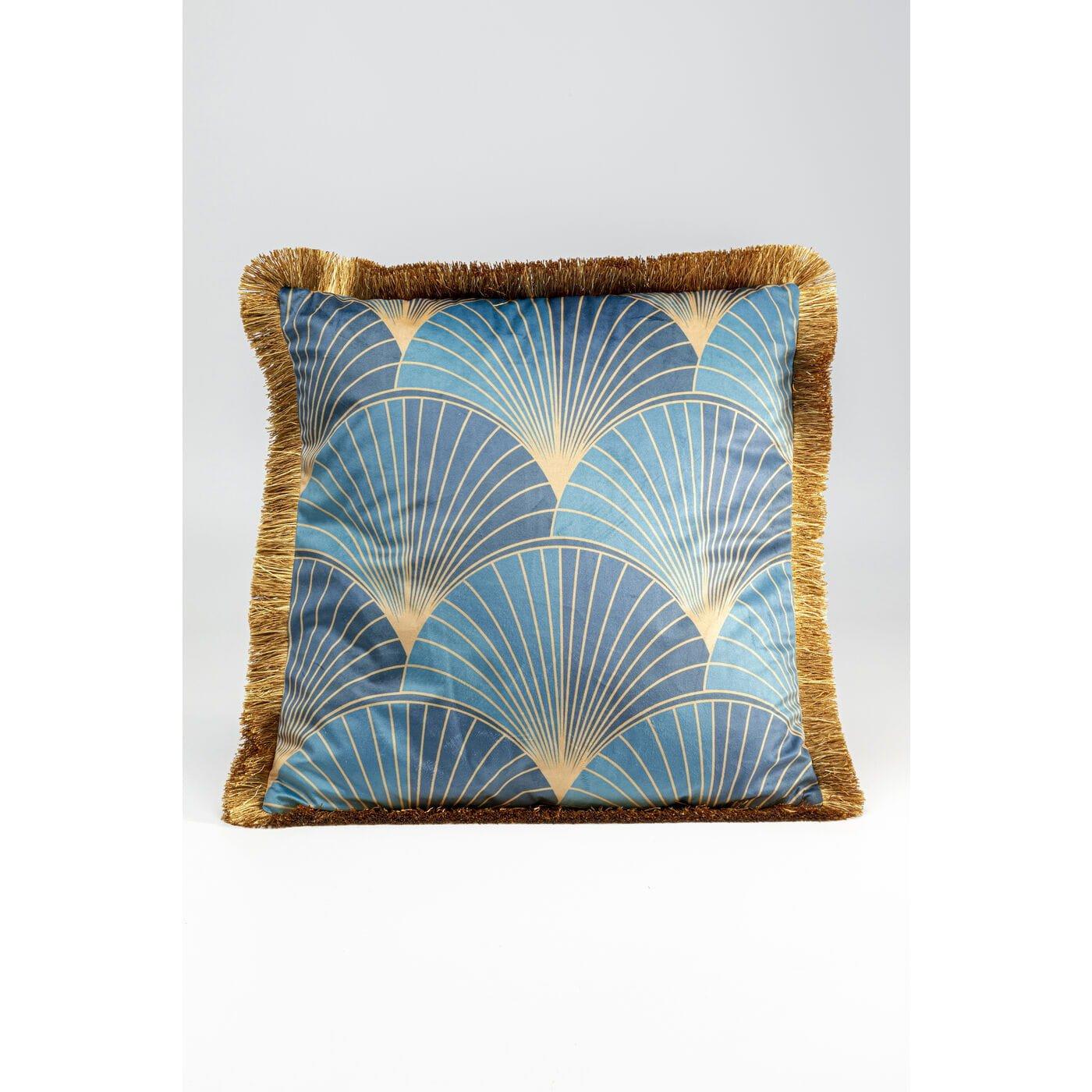 KARE Design Coussin Feuilles Franges 45x45  