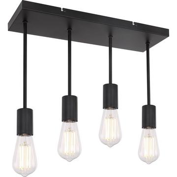 Plafonnier Martha métal noir 4xE27