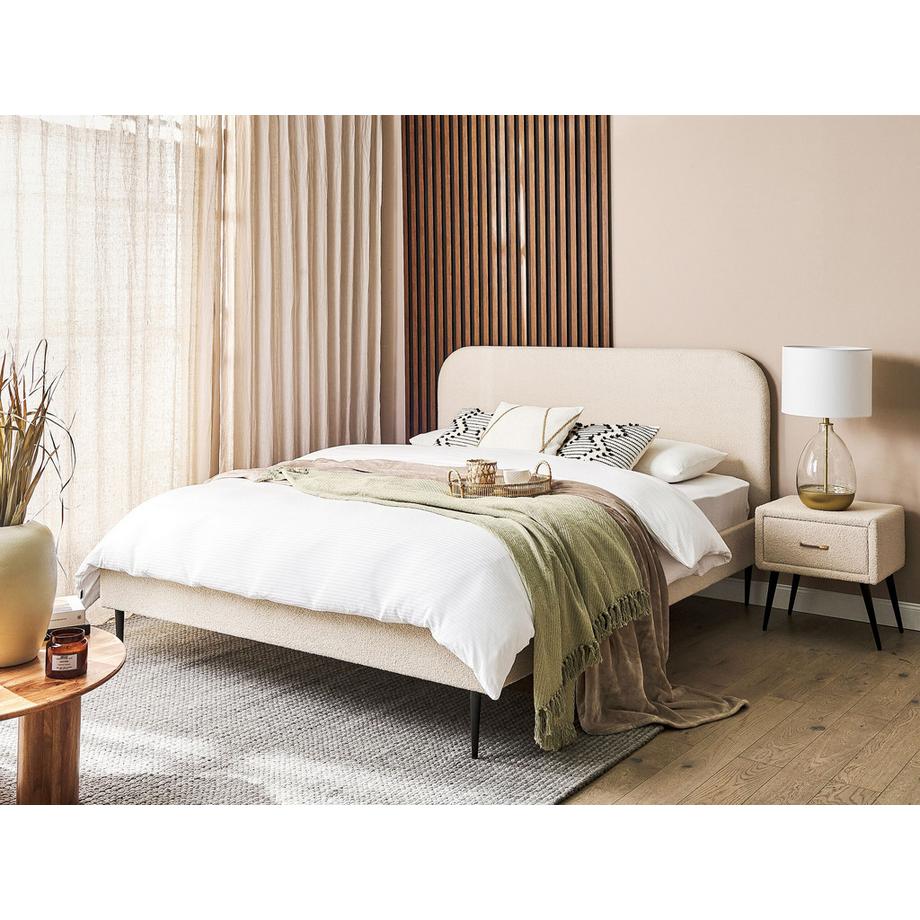 Beliani Letto en Bouclé Glamour FLAYAT  