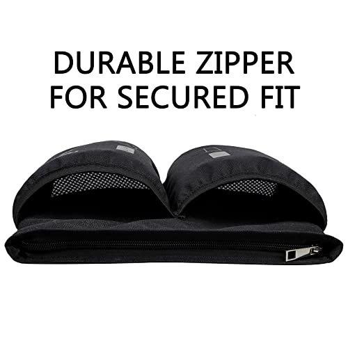 Only-bags.store Porte-gobelet à bagages, porte-gobelet de voyage pouvant contenir deux tasses à café et tablettes, s'adapte à la plupart des poignées de valise, accessoires de voyage pratiques pour les voyageurs, agents de bord, noir  