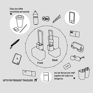 Only-bags.store Gepäck-Tassenhalter, Reise-Getränkehalter für zwei Kaffeetassen und Tablets, passend für die  
