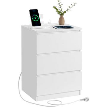 Nachttisch mit Steckdosenleiste