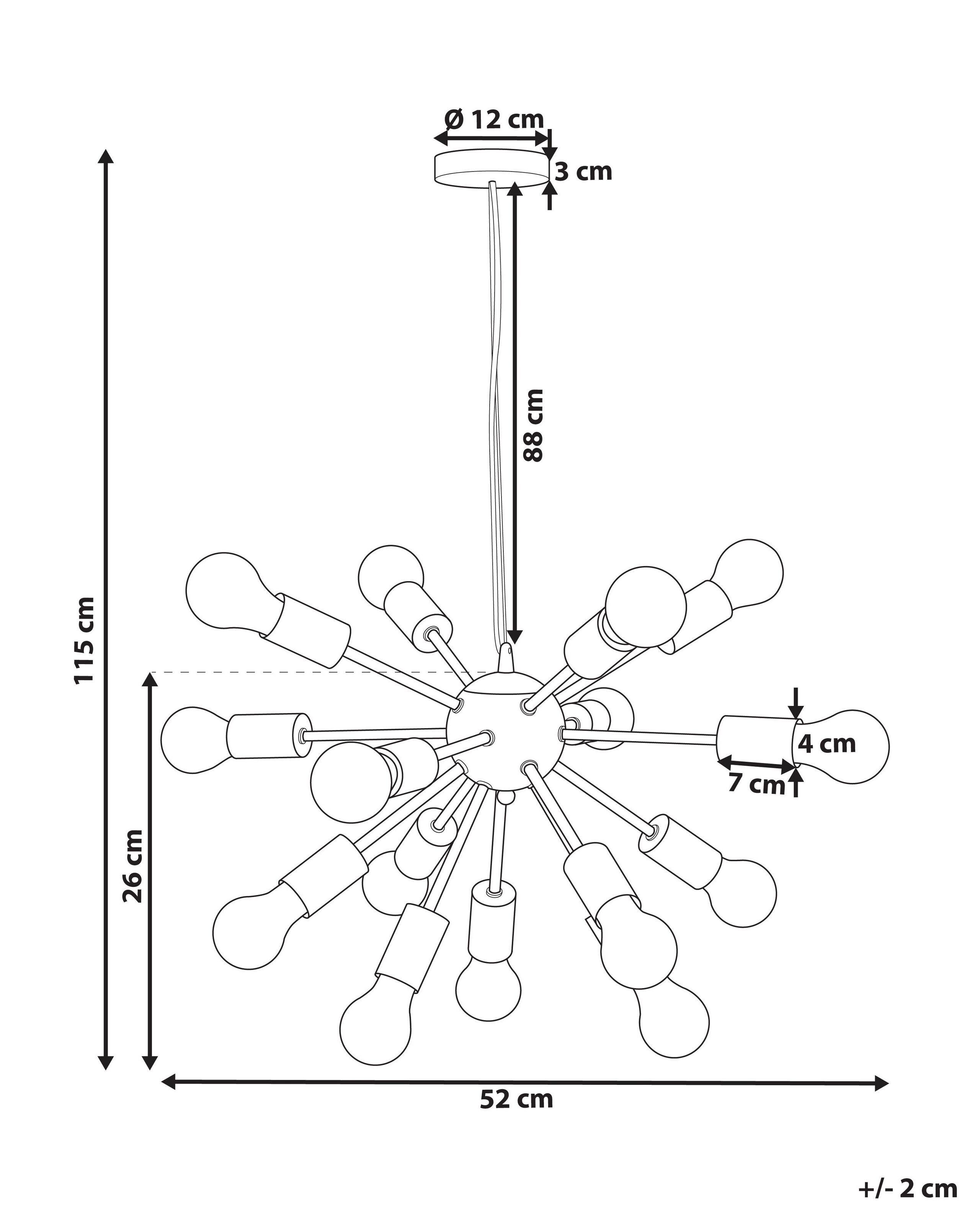 Beliani Lampe suspension en Métal Moderne BALAGAS  