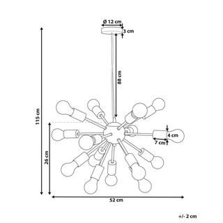 Beliani Lampe suspension en Métal Moderne BALAGAS  