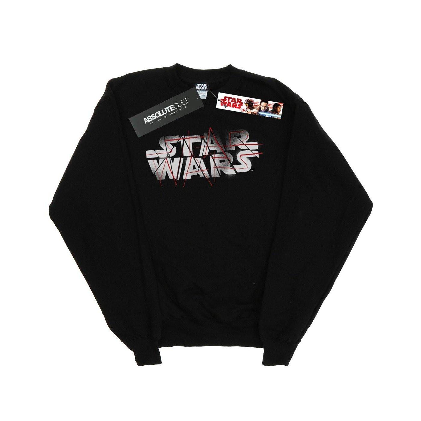 Image of The Last Jedi Spray Logo Sweatshirt Damen Schwarz XL