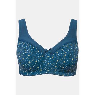 Ulla Popken  Soutien-gorge de maintien, sans armatures, motif étoiles, bonnet C - D 