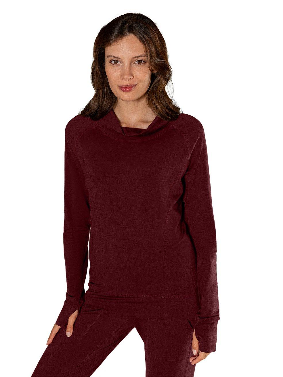 Image of Stay Warm Pyjama Langarm-shirt Nattwarm Damen Weinrot M