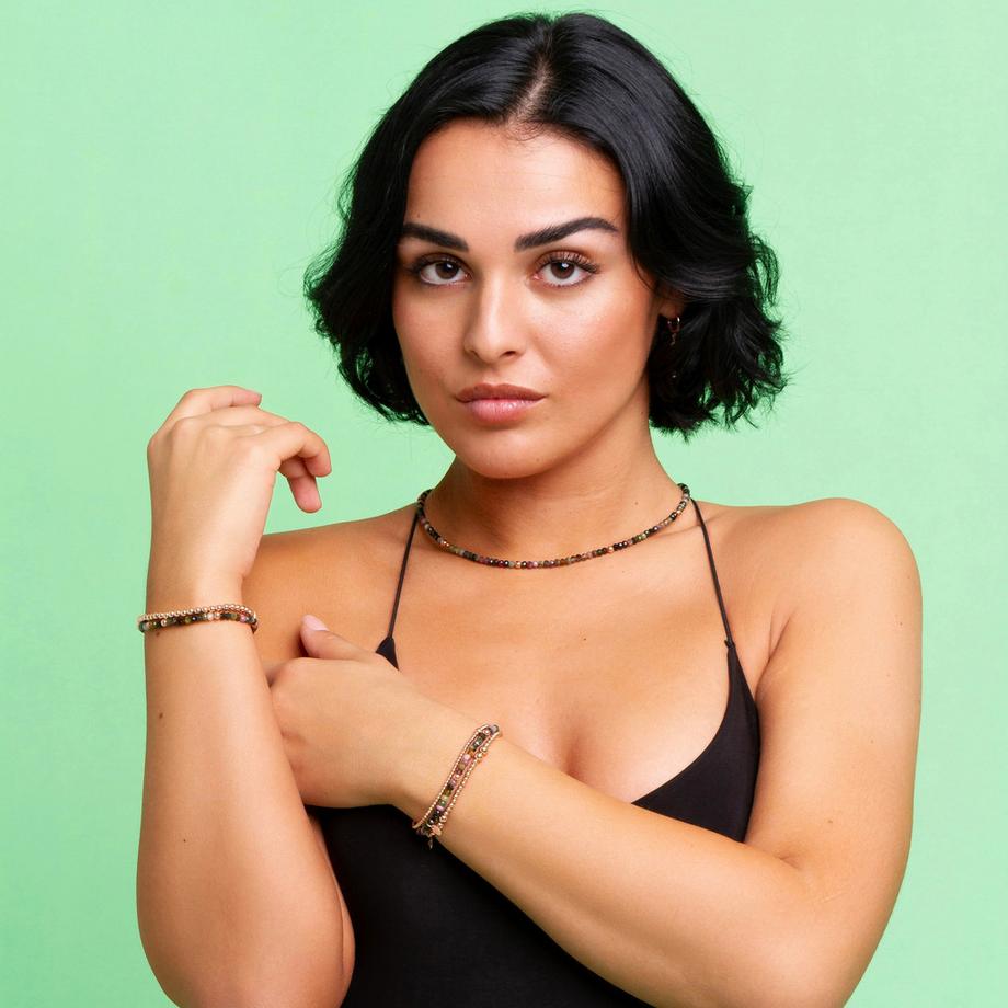 Balibay  Liara  Armband mit Turmalin Silber rose vergoldet 