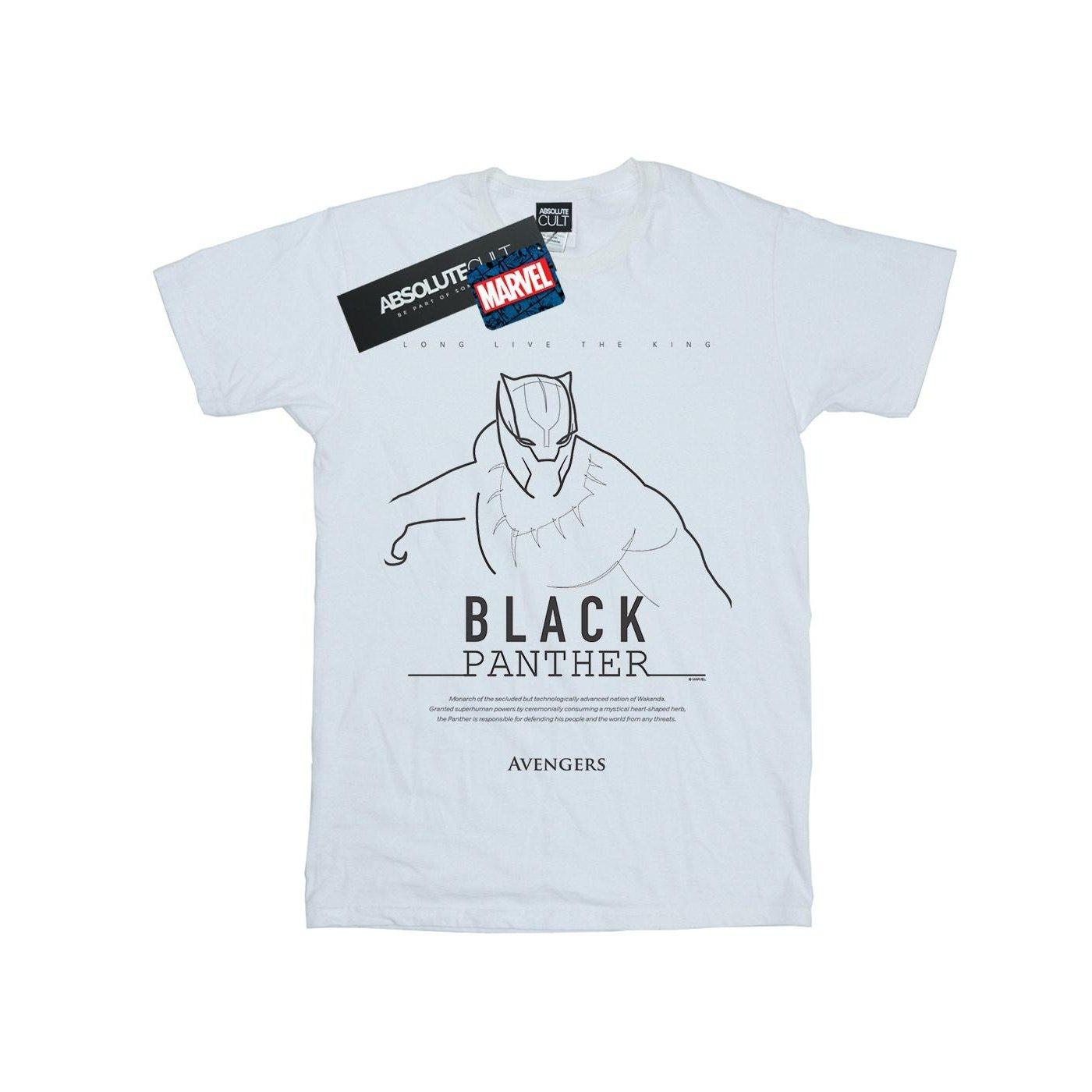 Image of Black Panther Long Live The King Tshirt Unisex Weiss 140/146