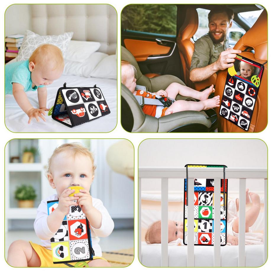 Activity-board  Jouet miroir bébé, jouet ventre bébé pliable, cadeau bébé 