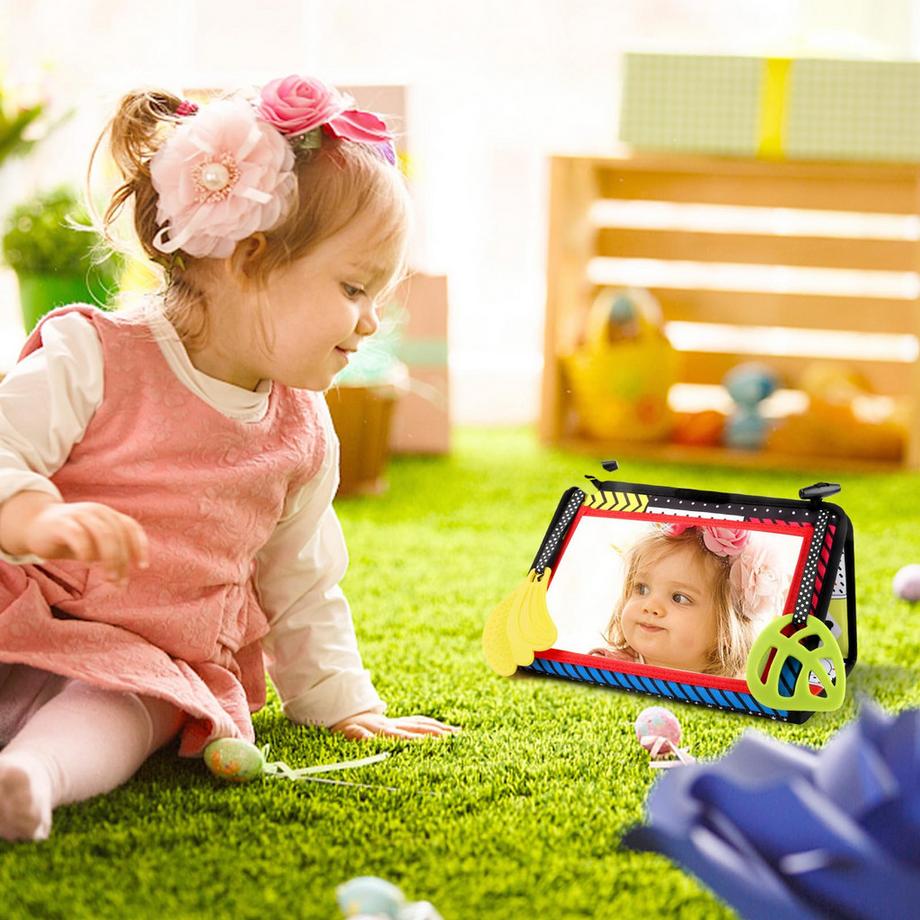 Activity-board  Jouet miroir bébé, jouet ventre bébé pliable, cadeau bébé 