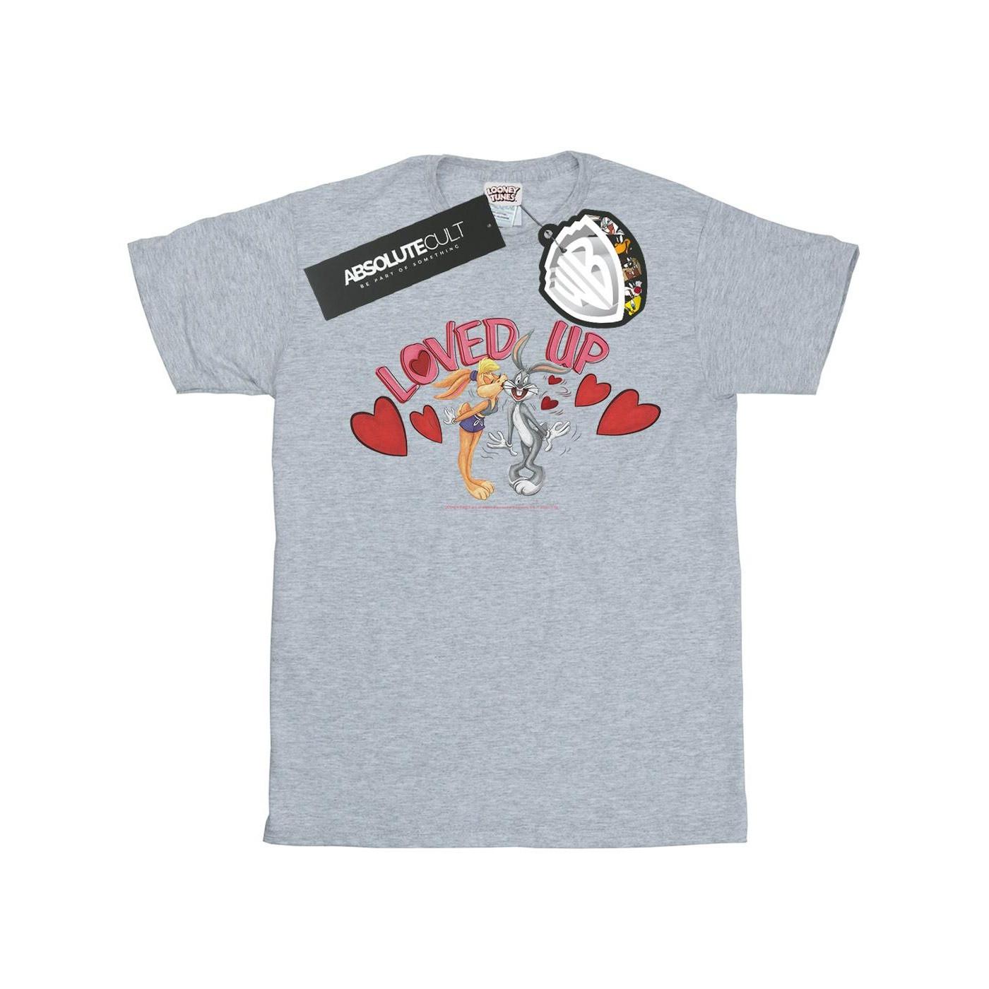 Image of Bugs Bunny And Lola Valentine's Day Loved Up Tshirt Damen Grau XL