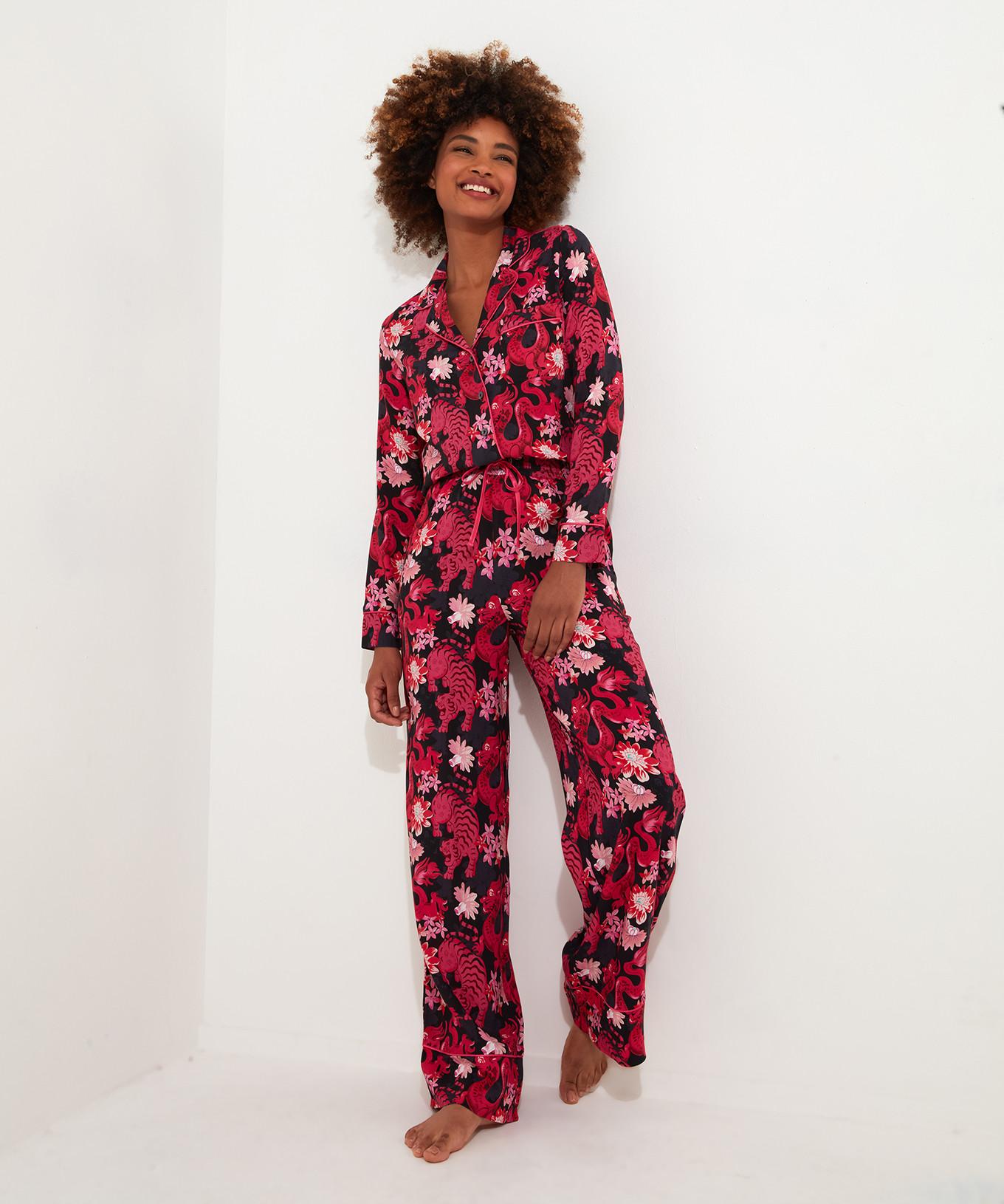 Joe Browns  Pyjamahose mit Drachenmuster und weitem Bein 