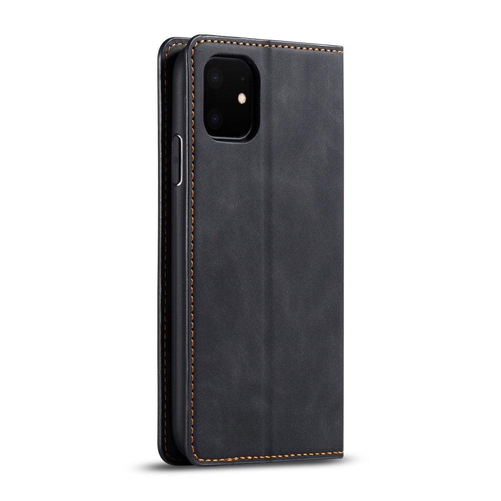 Cover-Discount  iPhone 11 - Vintage Flip Case In Wildleder Optik 