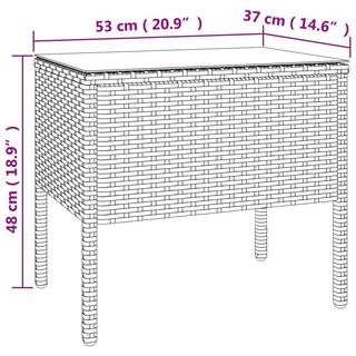 VidaXL Beistelltisch poly-rattan  