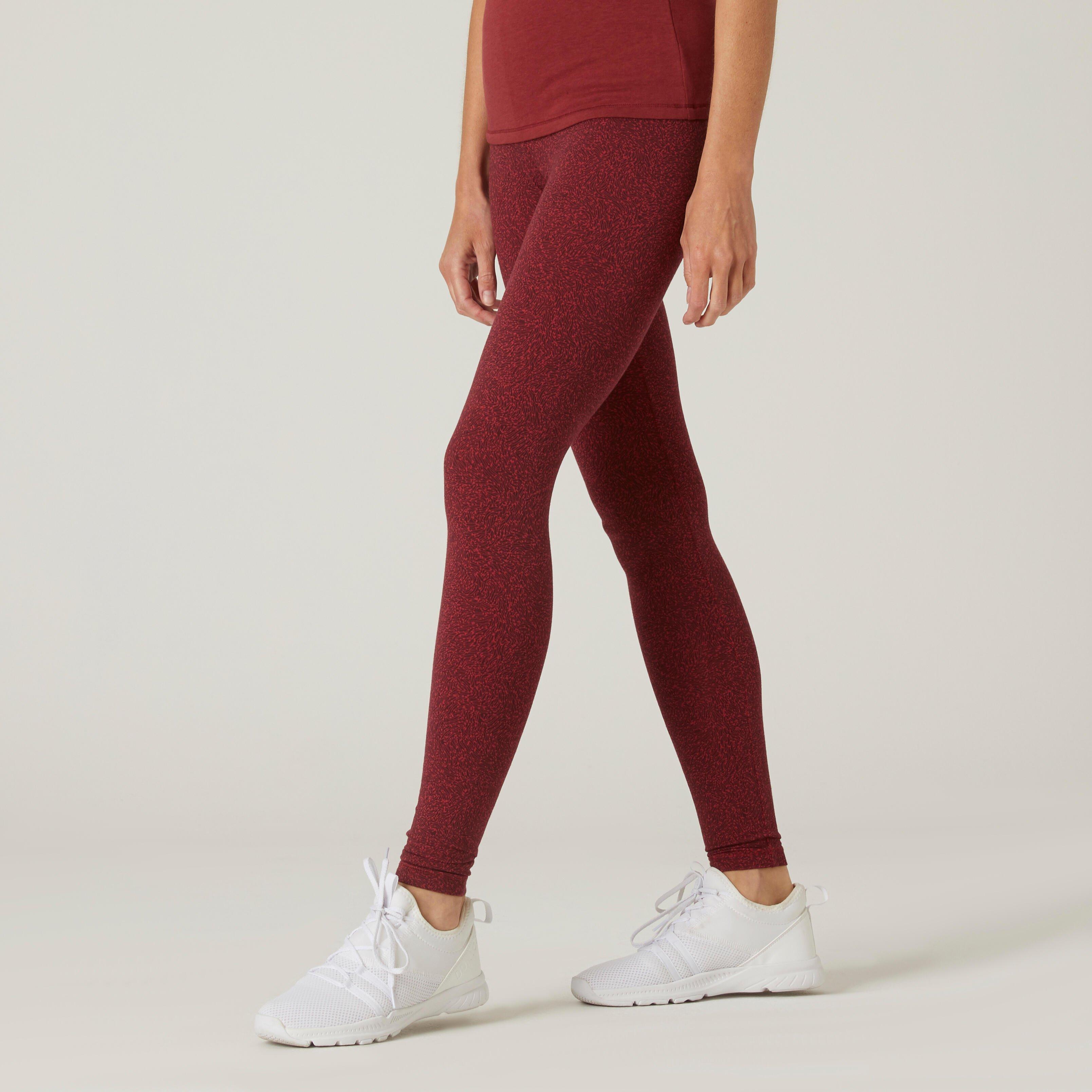 Image of Leggings - 500 Slim Unisex Dunkelrot L