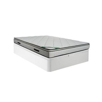 Set 160 x 200 cm Rete contenitore Bianco + Materasso schiuma e rivestimento bambù sp. 23 cm - ADANA di NATUREA