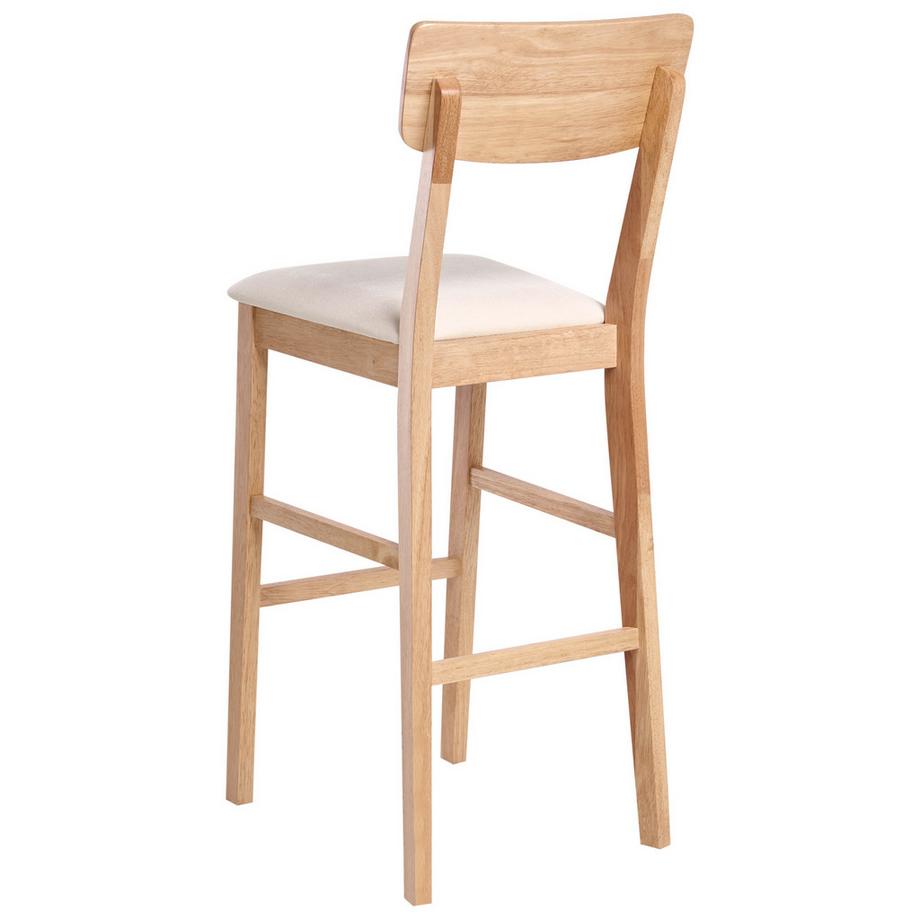 Beliani Set mit 2 Barstühlen aus Gummibaumholz  AMBLER  