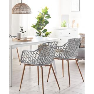 Beliani Lot de 2 chaises en Matière synthétique Moderne NASHUA  