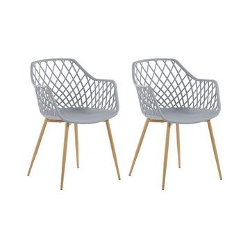 Lot de 2 chaises en Matière synthétique Moderne NASHUA